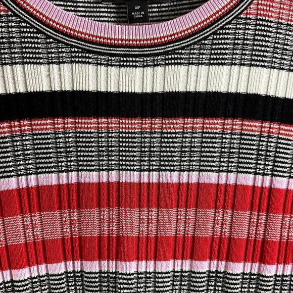 Ann Taylor Petite Striped Ruffle Cuff Sweater, size medium petite - Picture 5 of 8